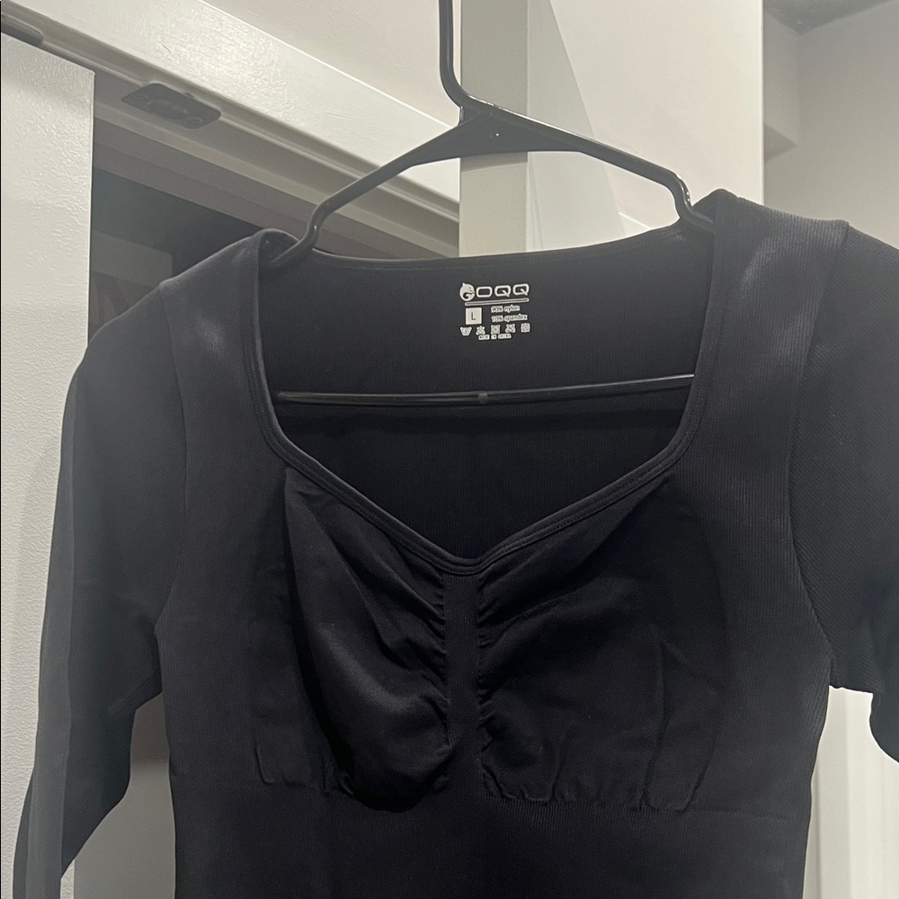 Black Long Sleeve Bodysuit - Picture 2 of 3